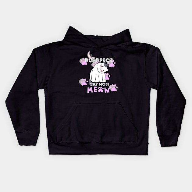 Purrfect Cat Kids Hoodie by NICHE&NICHE